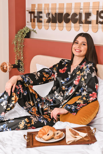 Premium Satin Floral Pajama