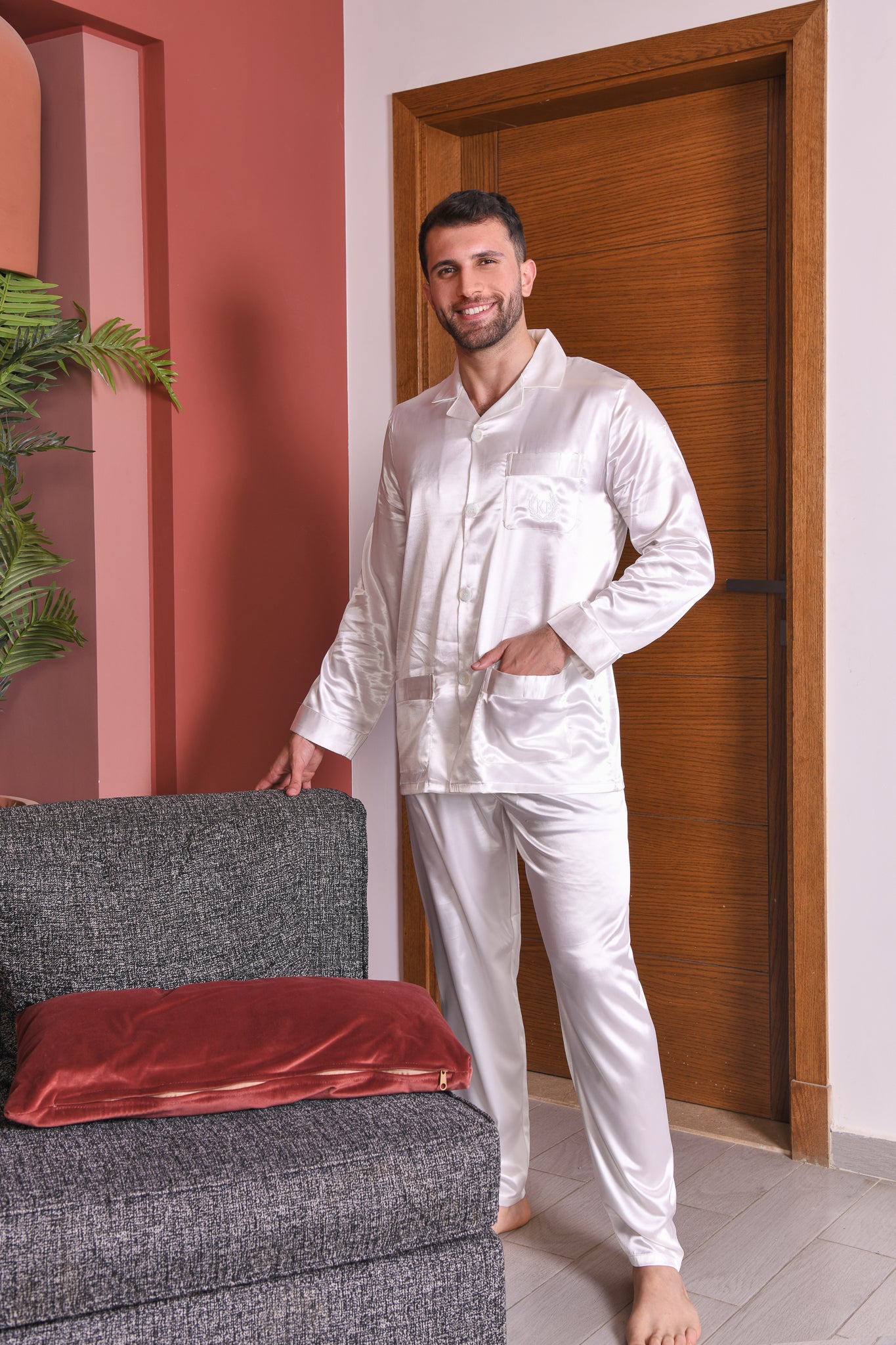 Men s Classic Satin Pajama Set